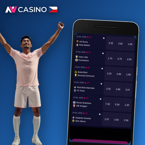 NV Casino app na mobilním telefonu — lobby kasina a sportovního sázení na jednom místě