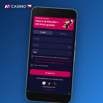 Rychlá registrace v NV Casino přes účet Google jedním kliknutím