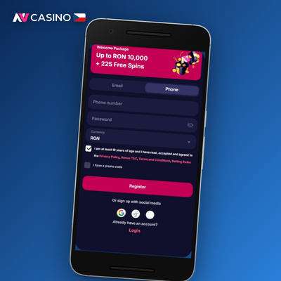 Přihlášení do NV Casino přes TikTok nebo Twitter pro mobilní hráče
